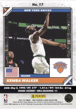 2021-22 Panini NBA Sticker & Card Collection European Edition - Cards #17 Kemba Walker Back