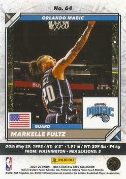 2021-22 Panini NBA Sticker & Card Collection European Edition - Cards #64 Markelle Fultz Back