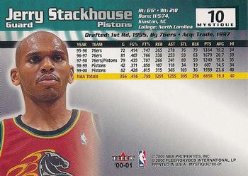2000-01 Fleer Mystique #10 Jerry Stackhouse Back