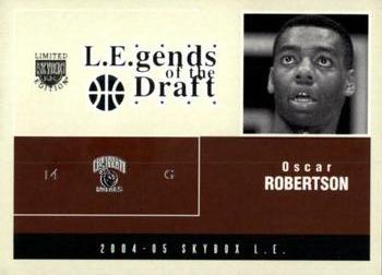 2004-05 SkyBox LE - L.E.gends of the Draft #1 LD Oscar Robertson Front