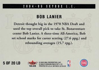 2004-05 SkyBox LE - L.E.gends of the Draft #5 LD Bob Lanier Back