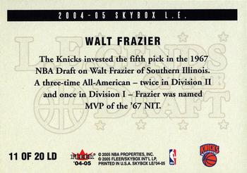 2004-05 SkyBox LE - L.E.gends of the Draft #11 LD Walt Frazier Back