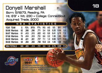 2000-01 Fleer Premium #18 Donyell Marshall Back