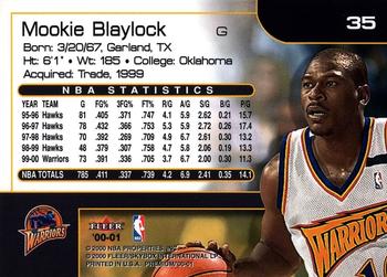 2000-01 Fleer Premium #35 Mookie Blaylock Back