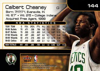 2000-01 Fleer Premium #144 Calbert Cheaney Back