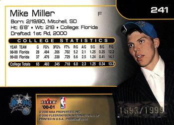 2000-01 Fleer Premium #241 Mike Miller Back