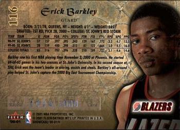 2000-01 Fleer Showcase #116 Erick Barkley Back