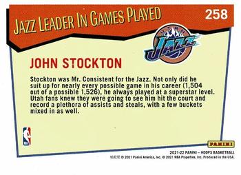 2021-22 Hoops #258 John Stockton Back