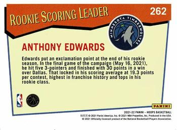 2021-22 Hoops #262 Anthony Edwards Back
