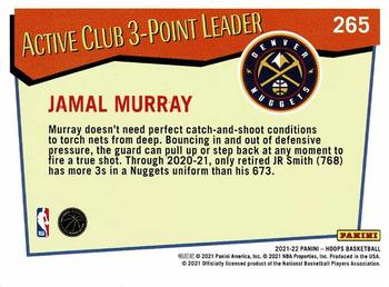 2021-22 Hoops #265 Jamal Murray Back