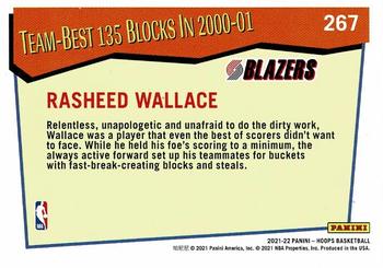 2021-22 Hoops #267 Rasheed Wallace Back