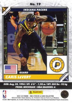 2021-22 Panini NBA Sticker & Card Collection - Cards Blue #19 Caris LeVert Back