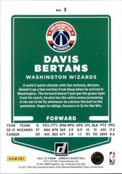 2021-22 Donruss #3 Davis Bertans Back