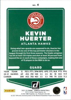2021-22 Donruss #4 Kevin Huerter Back