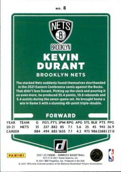 2021-22 Donruss #8 Kevin Durant Back