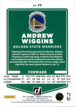 2021-22 Donruss #26 Andrew Wiggins Back