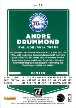 2021-22 Donruss #27 Andre Drummond Back