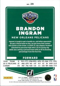 2021-22 Donruss #29 Brandon Ingram Back