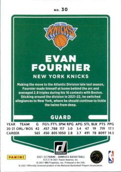 2021-22 Donruss #30 Evan Fournier Back