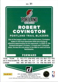 2021-22 Donruss #31 Robert Covington Back