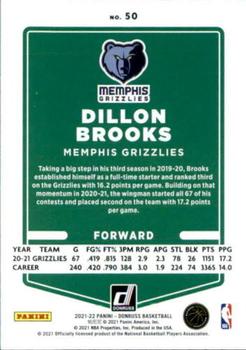 2021-22 Donruss #50 Dillon Brooks Back