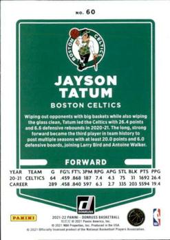 2021-22 Donruss #60 Jayson Tatum Back