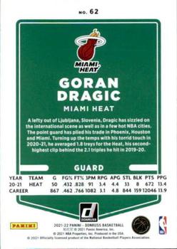 2021-22 Donruss #62 Goran Dragic Back