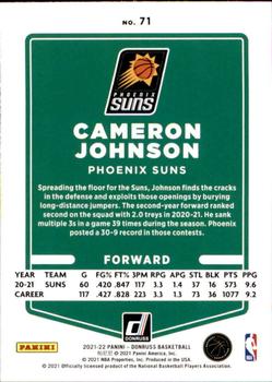 2021-22 Donruss #71 Cameron Johnson Back
