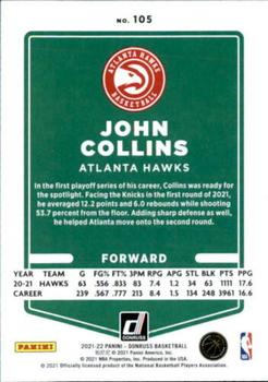 2021-22 Donruss #105 John Collins Back
