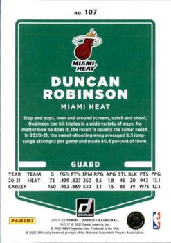 2021-22 Donruss #107 Duncan Robinson Back