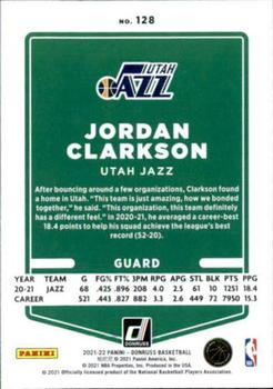 2021-22 Donruss #128 Jordan Clarkson Back