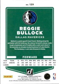 2021-22 Donruss #129 Reggie Bullock Back