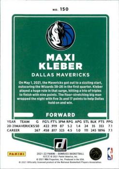 2021-22 Donruss #150 Maxi Kleber Back
