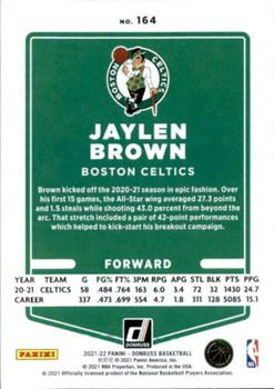 2021-22 Donruss #164 Jaylen Brown Back