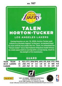 2021-22 Donruss #167 Talen Horton-Tucker Back