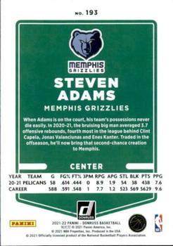 2021-22 Donruss #193 Steven Adams Back