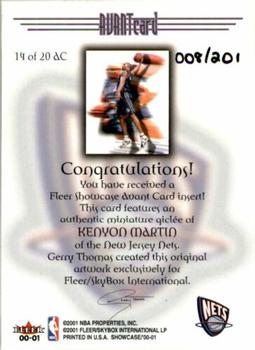 2000-01 Fleer Showcase - Avant Card #14 AC Kenyon Martin Back