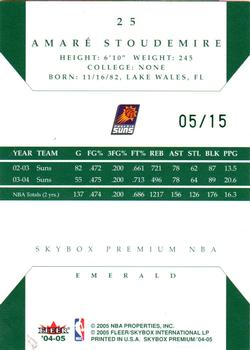 2004-05 SkyBox Premium - Emerald #25 Amare Stoudemire Back