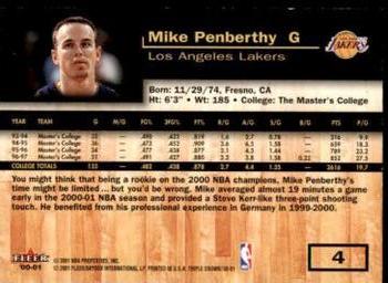 2000-01 Fleer Triple Crown #4 Mike Penberthy Back