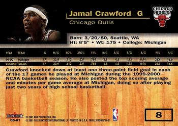 2000-01 Fleer Triple Crown #8 Jamal Crawford Back