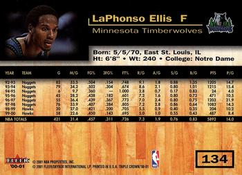 2000-01 Fleer Triple Crown #134 LaPhonso Ellis Back