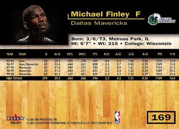 2000-01 Fleer Triple Crown #169 Michael Finley Back