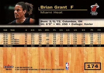 2000-01 Fleer Triple Crown #174 Brian Grant Back