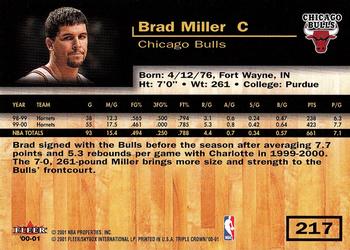 2000-01 Fleer Triple Crown #217 Brad Miller Back