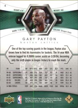 2004-05 SP Authentic - Limited #4 Gary Payton Back