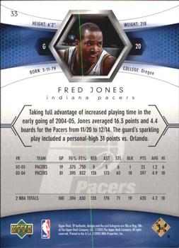 2004-05 SP Authentic - Limited #33 Fred Jones Back