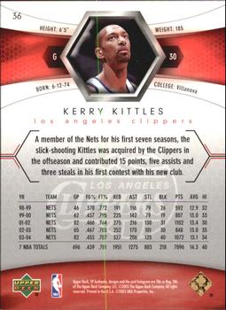 2004-05 SP Authentic - Limited #36 Kerry Kittles Back
