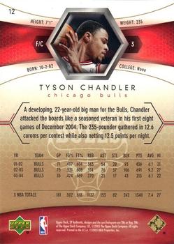 2004-05 SP Authentic - Limited Extra #12 Tyson Chandler Back