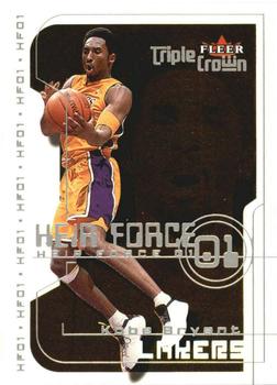 2000-01 Fleer Triple Crown - Heir Force 01 #15  HF Kobe Bryant Front