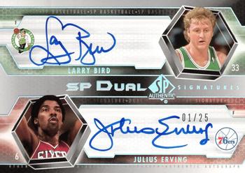 2004-05 SP Authentic - Signatures Dual #SP2-BE Larry Bird / Julius Erving Front